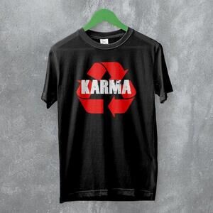 Y2K Karma Is Real Sassy Quote Girly Sarcastic Humor Statement Graphic T-Shirt